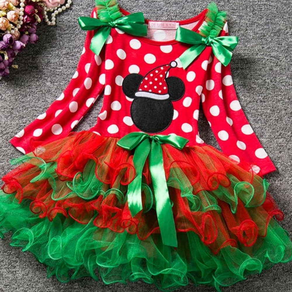 NWT Gorgeous Boutique Minnie Mouse Tutu Christmas Dress - Picture 3 of 5